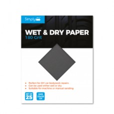 180 Grit Wet & Dry Paper 25 Pack