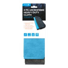 Simply 2 Pack Heavy Duty Microfibre Cloths
