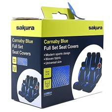 Sakura Carnaby Black and Blue Seat Cover Set