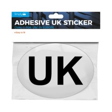 Oval UK Adhesive Sticker