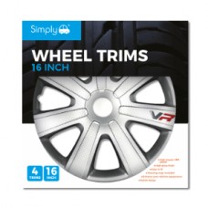16 Inch Chromia Silver Carbon Wheel Trims